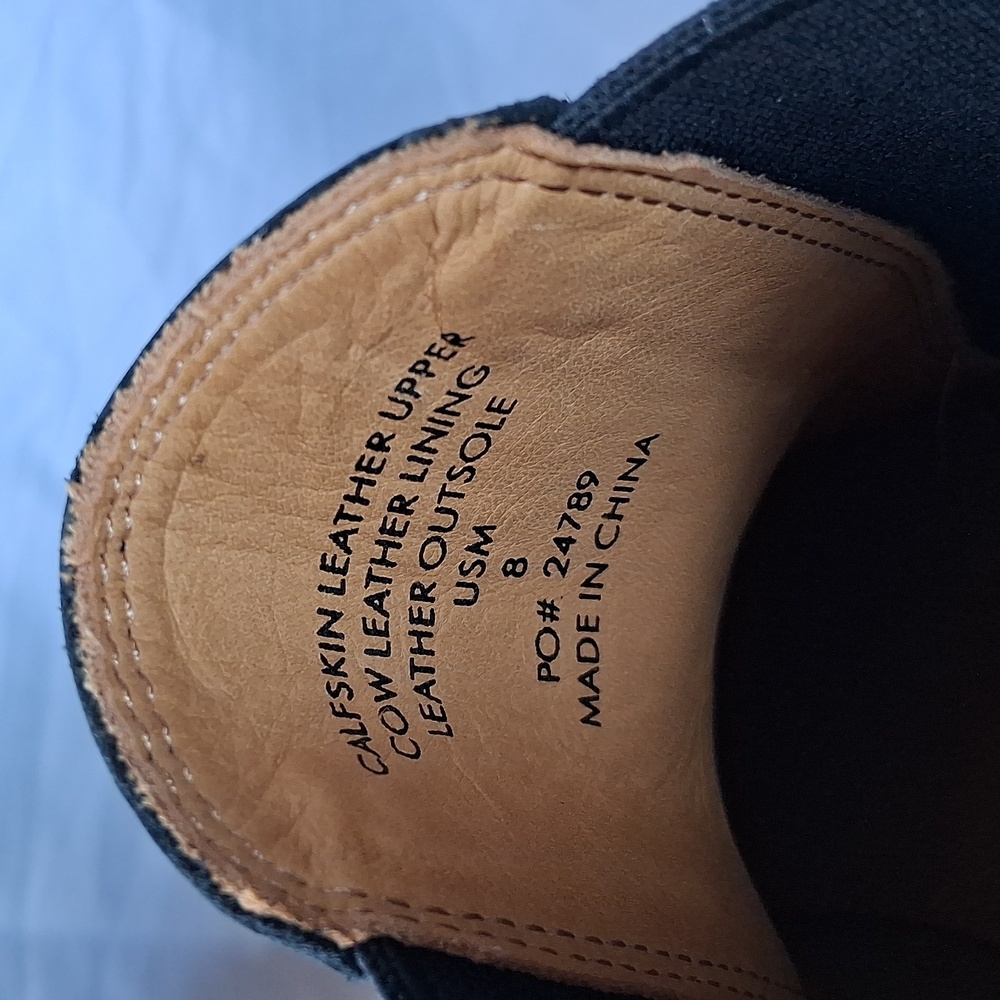 Quince Calfskin Leather Dress Chelsea Boots Black 8 - Picture 8 of 13
